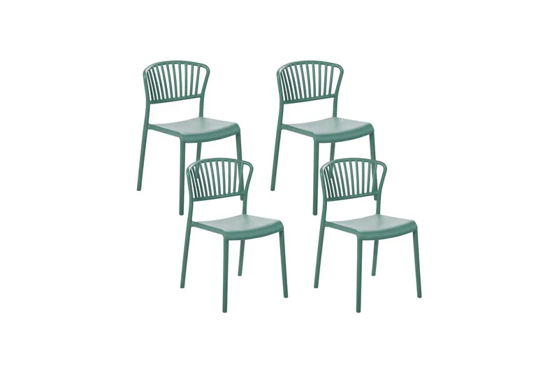 Leverano Spisestol Udendørs - Grøn - Havemøbler - Balkon - Balkonmøbler - Altanstole