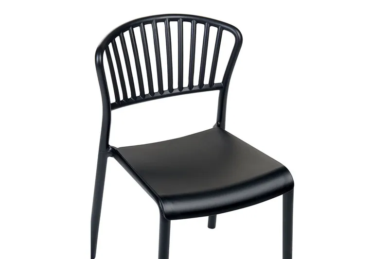 Leverano Spisestol Udendørs - Sort - Havemøbler - Balkon - Balkonmøbler - Altanstole