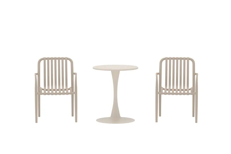 Limnos cafésæt udendørs - Beige - Havemøbler - Balkon - Balkonmøbler - Altansæt