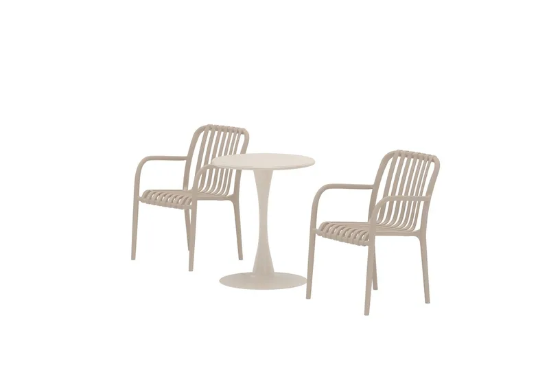 Limnos cafésæt udendørs - Beige - Havemøbler - Balkon - Balkonmøbler - Altansæt