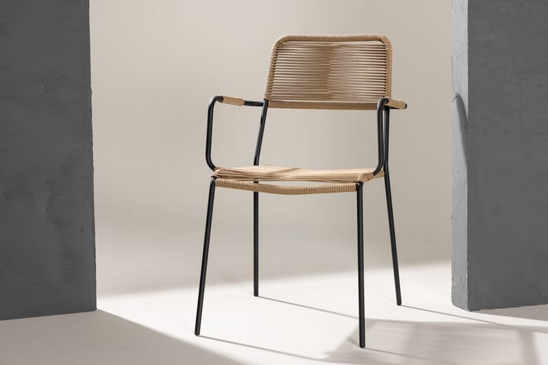 Lindos lænestol udendørs, Brun