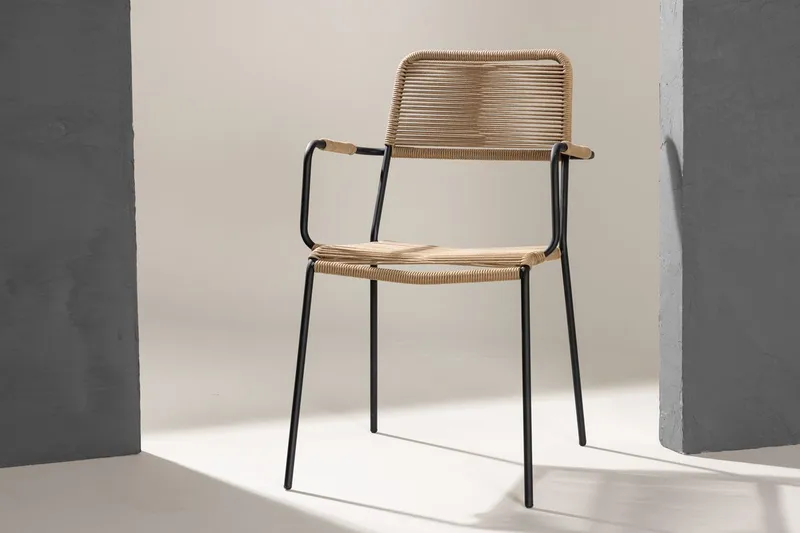 Lindos lænestol udendørs, Brun