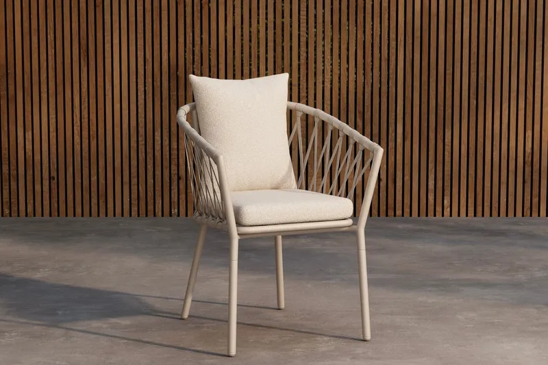 Linos spisebordsstol udendørs, Hvid