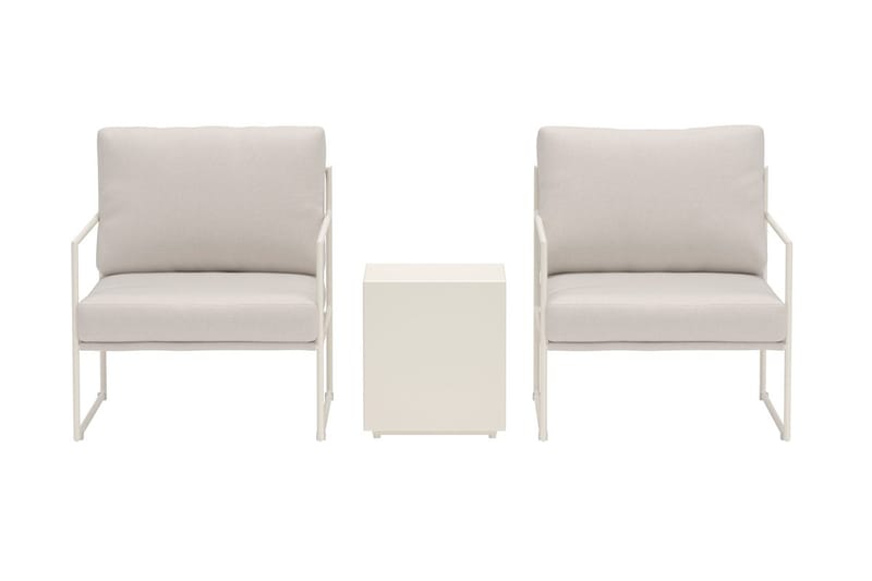 Lissabon cafésæt udendørs - Beige - Havemøbler - Balkon - Balkonmøbler - Altansæt