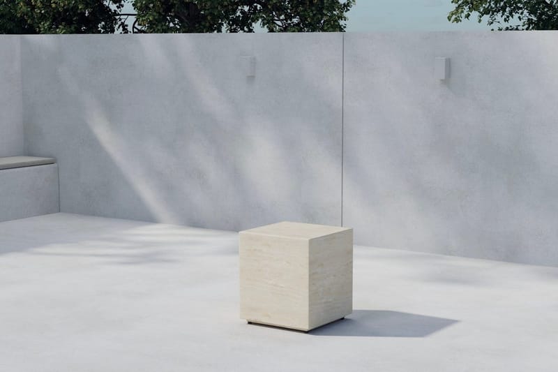 Lissabon sidebord 40 cm udendørs, Beige