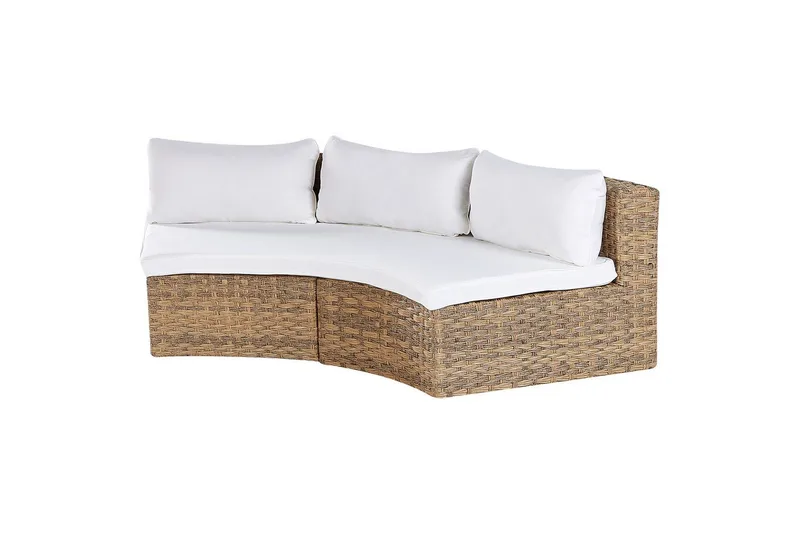 Loungegrupp Beliani Severo Beige/vit Brown||White - Have - Udendørs miljø - Altan & terrasse - Altanmøbler