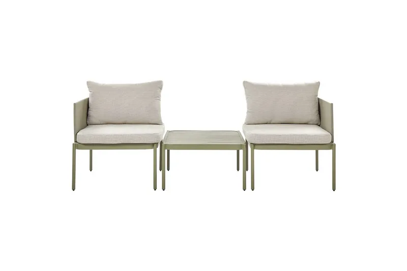 Loungegrupp Beliani Terracina Grå Green||White