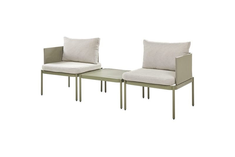Loungegrupp Beliani Terracina Grå Green||White - Havemøbler - Balkon - Balkonmøbler - Altansæt