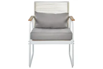 Loungegrupp Beliani Pomonte Svart/Grå White||Grey - Havemøbler - Loungemøbler - Sofagrupper udendørs
