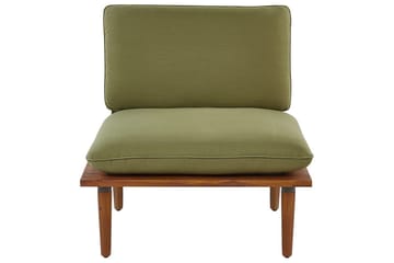 Loungegrupp med bord Beliani Frascati Grönt/ljust trä, 2-Sits Green||Light wood - Havemøbler - Balkon - Balkonmøbler - Altansæt