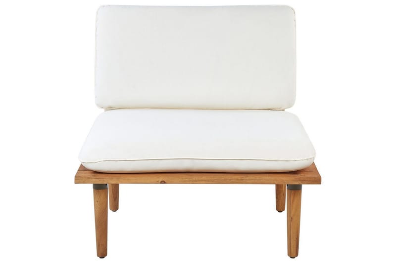 Loungegrupp med bord Beliani Frascati Grönt/ljust trä, 2-Sits White||Light wood - Havemøbler - Balkon - Balkonmøbler - Altansæt