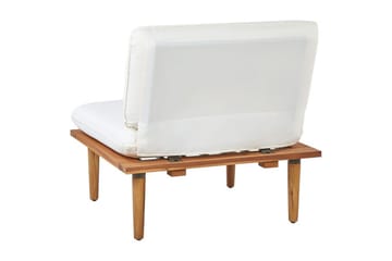 Loungegrupp med bord Beliani Frascati Grönt/ljust trä, 4-Sits White||Light wood - Havemøbler - Loungemøbler - Sofagrupper udendørs