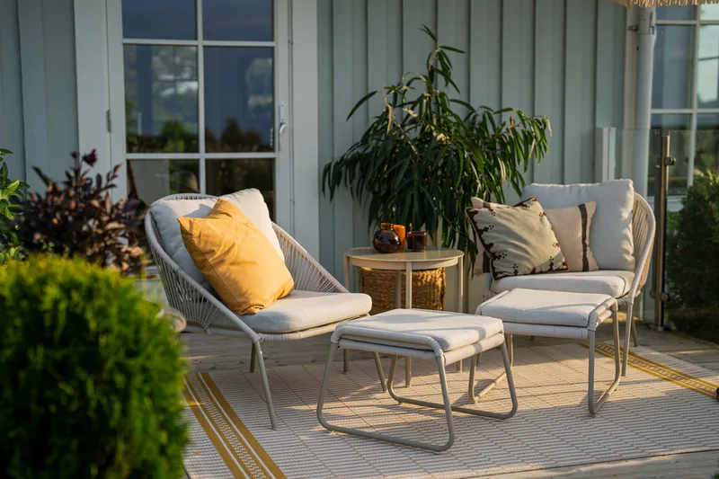 Loungegruppe Hillerstorp Holmsund - Beige - Havemøbler - Balkon - Balkonmøbler - Altansæt