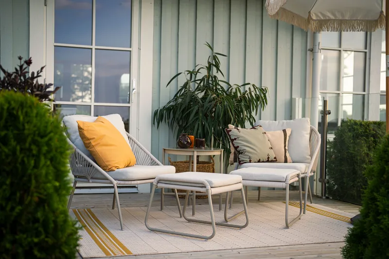 Loungegruppe Hillerstorp Holmsund - Beige - Havemøbler - Balkon - Balkonmøbler - Altansæt