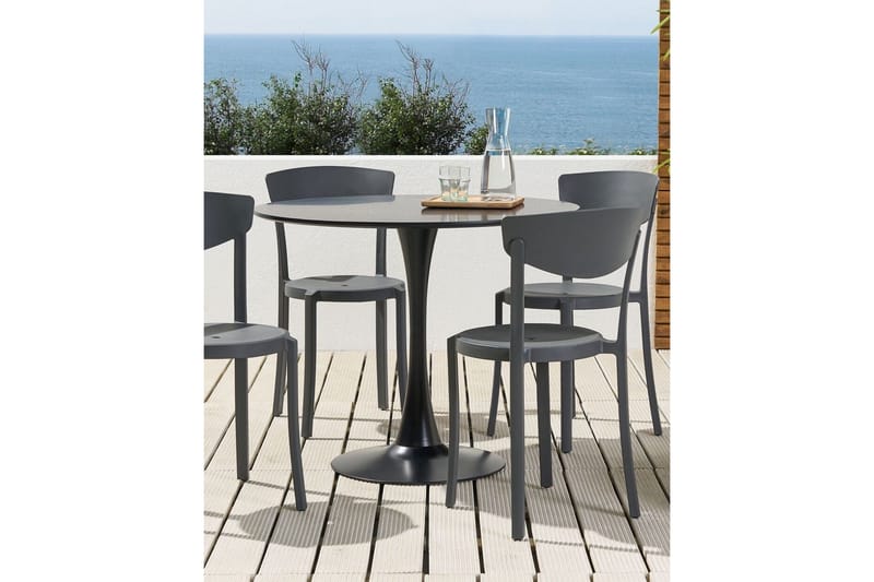 Maple Creek Spisestol Udendørs - Mørkegrå - Havemøbler - Balkon - Balkonmøbler - Altanstole