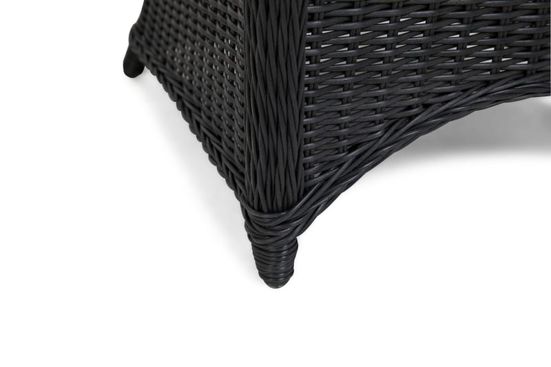 Marcus cafésæt med 2 Light lænestole med hynde - Sort - Havemøbler - Balkon - Balkonmøbler - Altansæt