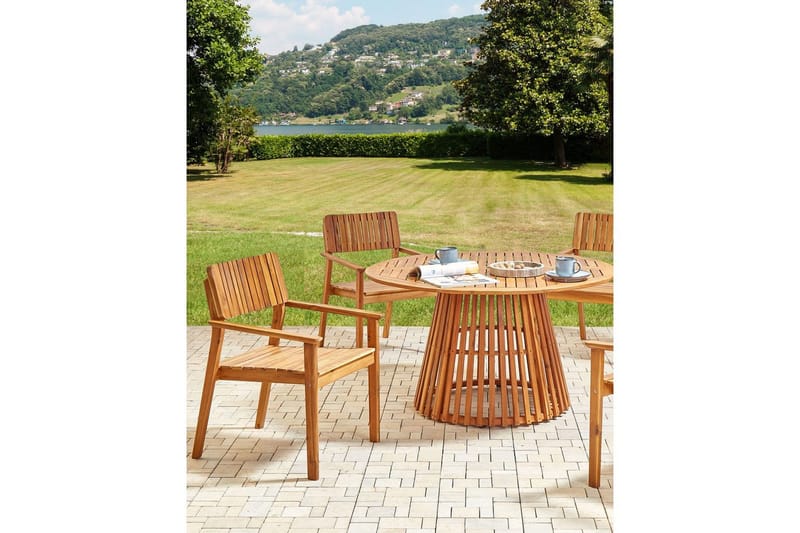 Matstol Beliani Agello set om 2 Light wood - Havemøbler - Balkon - Balkonmøbler - Altanstole