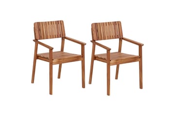 Matstol Beliani Agello set om 2 Light wood - Havemøbler - Balkon - Balkonmøbler - Altanstole
