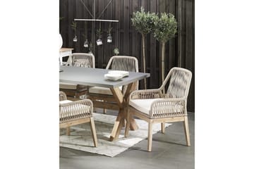 Matstol Beliani Olbia set om 2 Cream white - Havemøbler - Balkon - Balkonmøbler - Altanstole