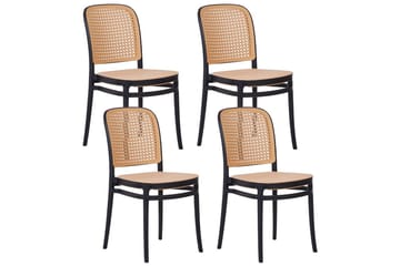 Matstol Beliani Plose set om 4 Beige - Havemøbler - Balkon - Balkonmøbler - Altanstole