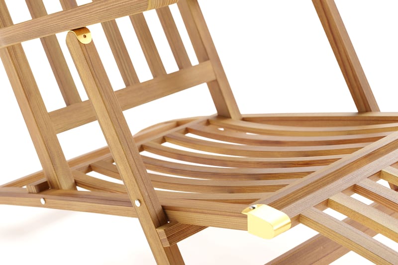Menorca sammenklappelig armstol – liggestol i træ til udendørs brug - Teak / Natur - Havemøbler - Balkon - Balkonmøbler - Altanstole