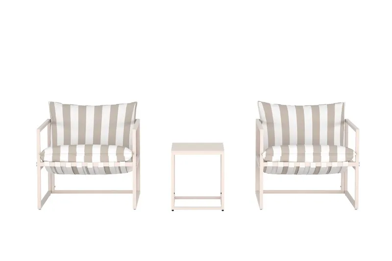 Messina cafésæt udendørs - Grå - Havemøbler - Balkon - Balkonmøbler - Altansæt