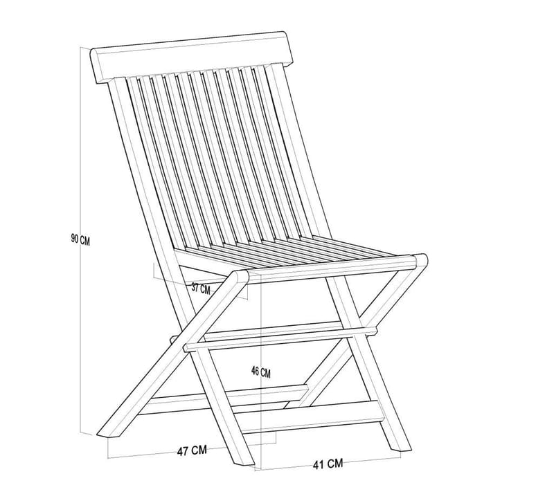 Milano Foldbar stol 2-pak - Træ - Havemøbler - Balkon - Balkonmøbler - Altanstole