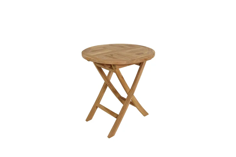 Milano Foldbart bord Ø70 cm, Naturligt Farvet Teak