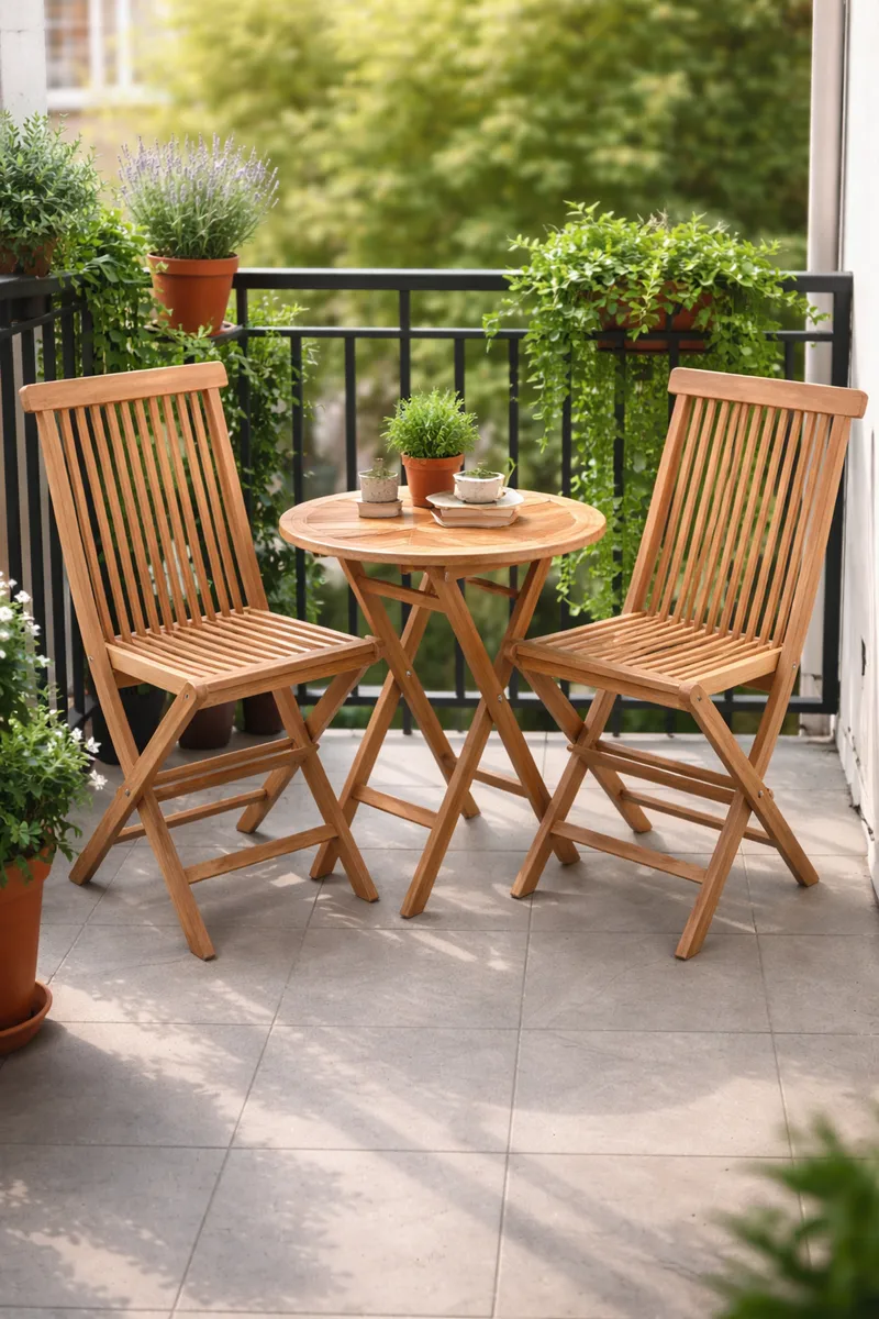 Milano Kaffesæt - Natur - Havemøbler - Balkon - Balkonmøbler - Altansæt