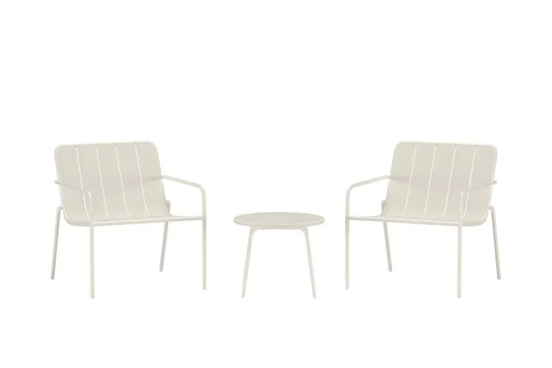 Minos cafésæt udendørs - Beige - Havemøbler - Balkon - Balkonmøbler - Altansæt