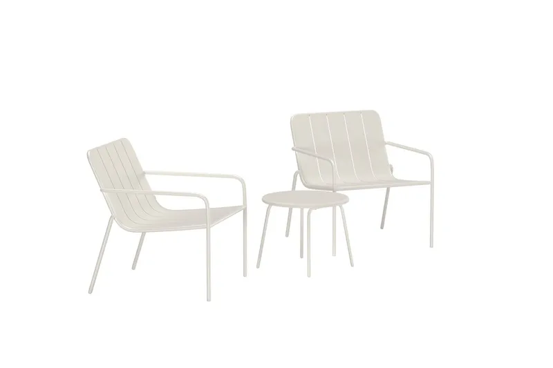 Minos cafésæt udendørs - Beige - Havemøbler - Balkon - Balkonmøbler - Altansæt