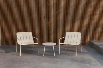 Minos cafésæt udendørs - Beige - Havemøbler - Balkon - Balkonmøbler - Altansæt