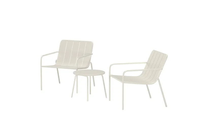Minos cafésæt udendørs - Beige - Havemøbler - Balkon - Balkonmøbler - Altansæt
