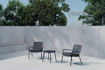 Mykonos cafésæt udendørs - Sort - Havemøbler - Balkon - Balkonmøbler - Altansæt