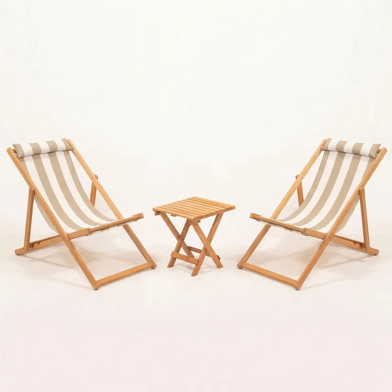 Netira Loungesæt med bord udendørs - Brun og hvid - Havemøbler - Balkon - Balkonmøbler - Altansæt