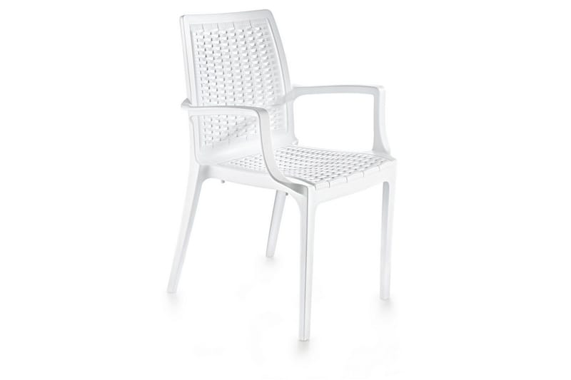 Omber Armstol Utomhus, Hvid