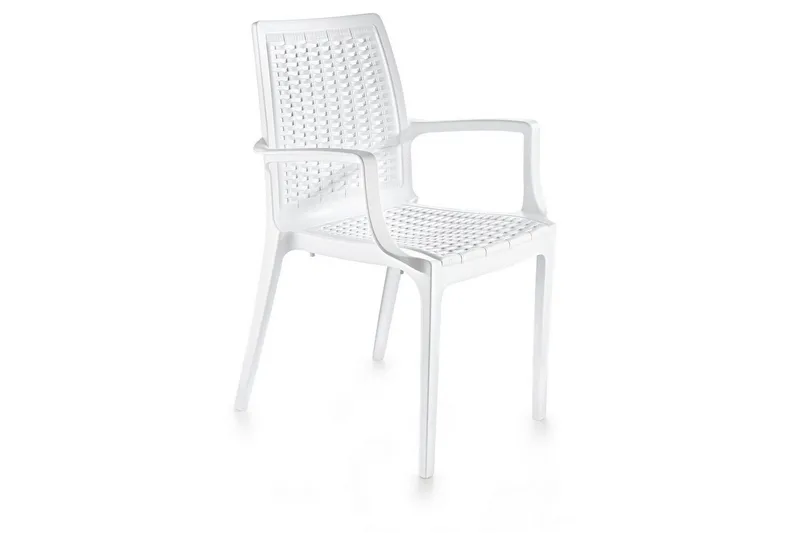 Omber Armstol Utomhus, Hvid