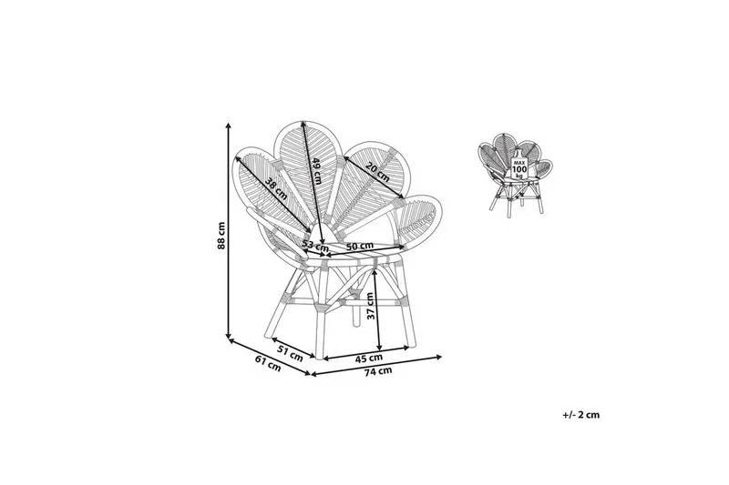 Påfuglestol Florentine ll - Havemøbler - Balkon - Balkonmøbler - Altanstole