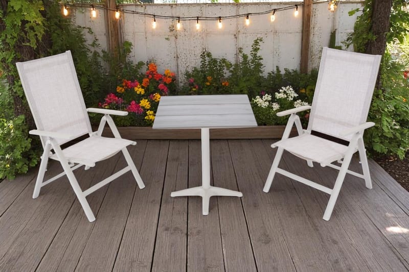 Palermo Bistrobord 70×70 cm - Grå/Beige - Havemøbler - Balkon - Balkonmøbler - Altanborde