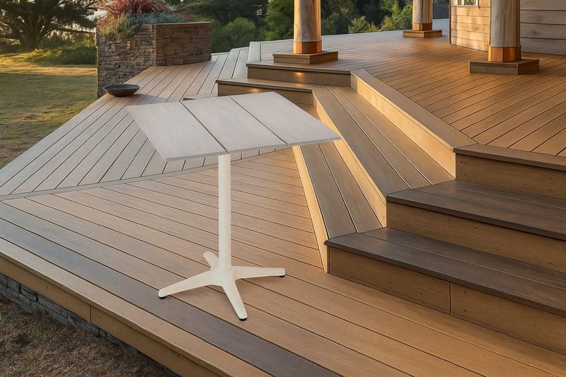 Palermo Bistrobord 70×70 cm - Grå/Beige - Havemøbler - Balkon - Balkonmøbler - Altanborde