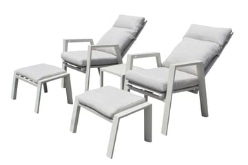 Palermo Havemøbelgruppe Relax med sidebord - Beige - Havemøbler - Balkon - Balkonmøbler - Altansæt