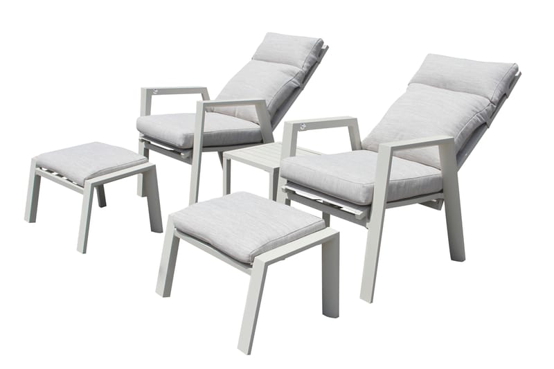 Palermo Havemøbelgruppe Relax med sidebord - Beige - Havemøbler - Balkon - Balkonmøbler - Altansæt