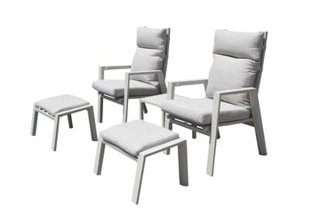 Palermo Havemøbelgruppe Relax med sidebord - Beige - Havemøbler - Balkon - Balkonmøbler - Altansæt