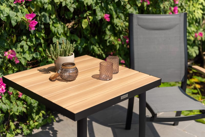 Panama Udendørsbord Bistro 64 cm - Træ/Sort - Havemøbler - Balkon - Balkonmøbler - Altanborde