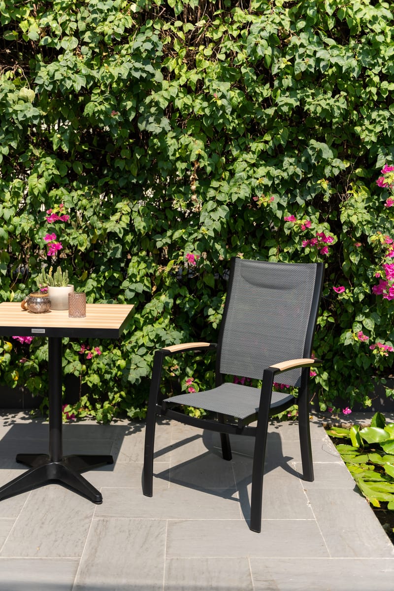 Panama Udendørsbord Bistro 64 cm - Træ/Sort - Havemøbler - Balkon - Balkonmøbler - Altanborde