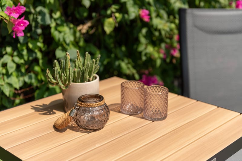 Panama Udendørsbord Bistro 64 cm - Træ/Sort - Havemøbler - Balkon - Balkonmøbler - Altanborde