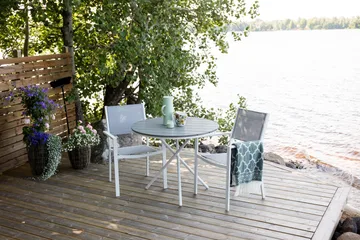 Parma cafébord ø90 Grey||White - Havemøbler - Balkon - Balkonmøbler - Altansæt