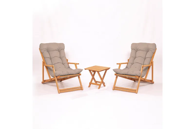 Parvez Altangruppe 2-personers - Beige - Havemøbler - Balkon - Balkonmøbler - Altansæt