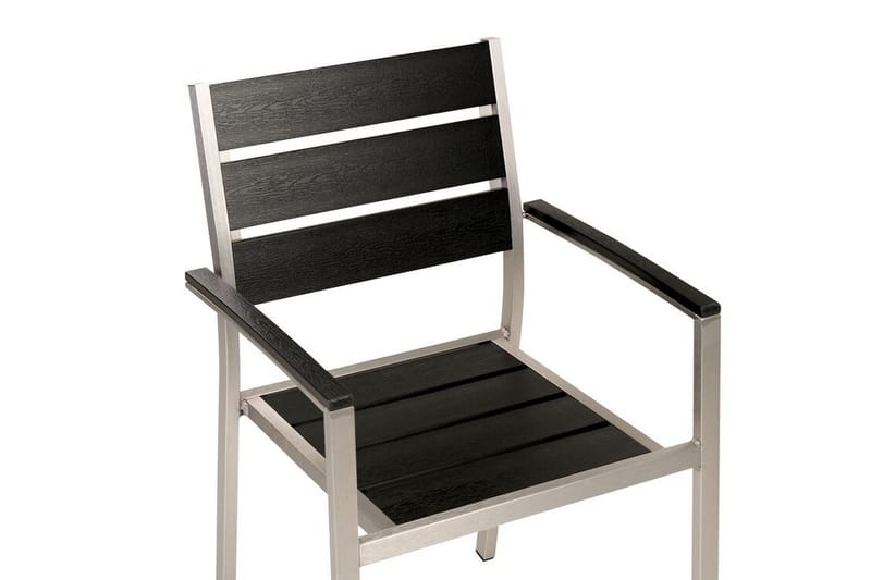 Pereta Armstol 6 stk - Sort/Sølv - Havemøbler - Balkon - Balkonmøbler - Altanstole