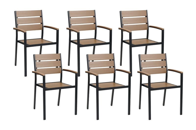 Pereta Armstol - Lysebrun/Sort - Havemøbler - Balkon - Balkonmøbler - Altanstole